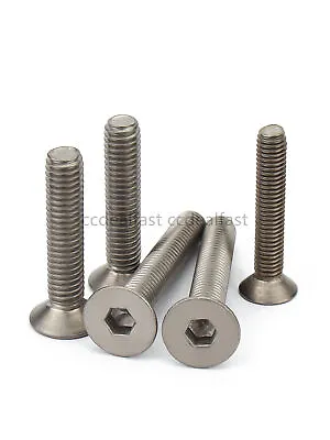 Titanium Hex Socket Bolt Countersunk Flat Head Screws M3 M4 M5 M6 • $5.83