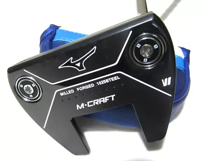 Mint Mizuno M. Craft VI 35  Black Ion Putter W/o Weight Kit W/Headcover • $179.99