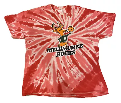 Rare Vintage 90s Milwaukee Bucks Tie Dye Shirt Mens Size XL NBA Giannis • $199.99