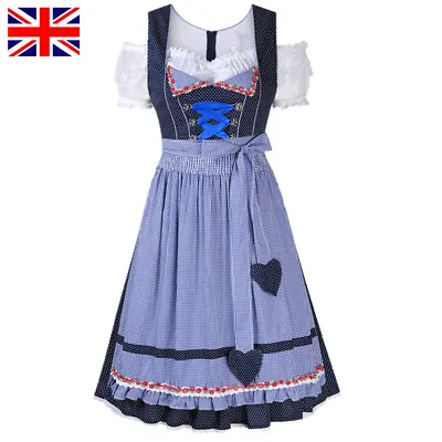 £18.99 • Buy Womens Oktoberfest Dirndl Ladies Costume German Bavarian Wench Maid Fancy Dress