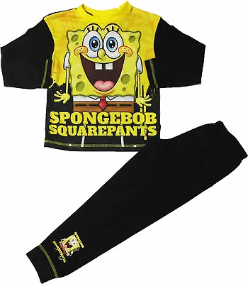 £6.45 • Buy Spongebob Pyjamas Boys Pjs Sleepwear Age 4 To 10 Years