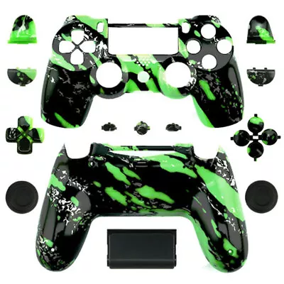 $32.49 • Buy Full Custom Shell Case Housing Set For PS4 Slim Pro Controller Camouflage Green
