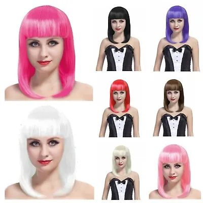 Women Ladies Long Bob Wig Fringe Smooth Fancy Dress Hen Party Cosplay Wigs 25  • £9.75