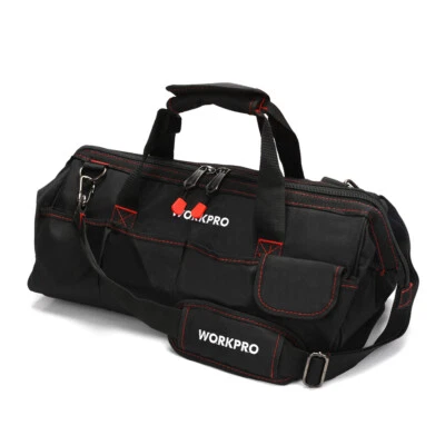 $33.99 • Buy 18''Zipper Tool Bag Wide Mouth Heavy Duty Carry Work Tote Storage   Polyester
