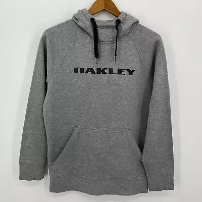 Oakley Hoodie Men's S Gray Logo Spellout Pullover Pockets Drawstring • $9.98