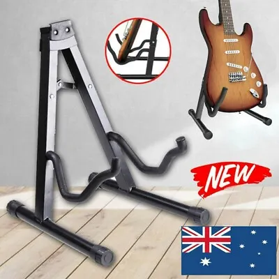 $12.59 • Buy 2pcs Portable Electric Acoustic Bass Guitar Stand A Frame GIG Floor Rack Holder