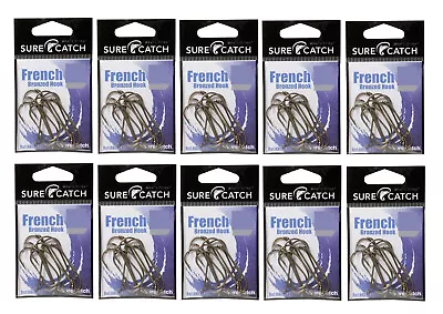10 Packs Of Surecatch French Bronzed Fishing Hooks • $17.95