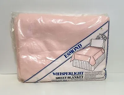 New Chatham Esmond Pink Fleece Sheet Blanket Whisper Light - Twin Full - 70x90 • $25