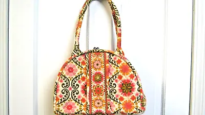 VERA BRADLEY Folkloric Eloise Kisslock Purse 9.5 X 12 X 4.5 GUC • $19.95