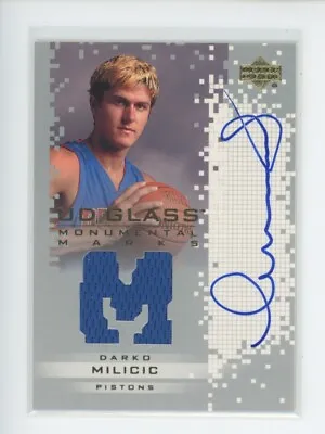 Darco Milicic Auto Jersey Rc 2003-04 Ud Glass Monumental Marks Autograph Sp • $9.99