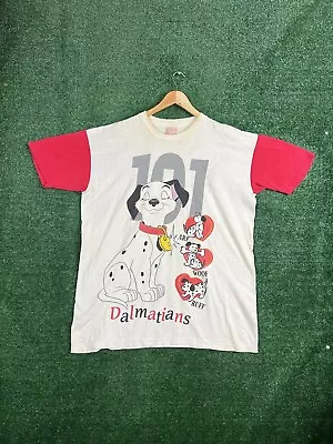 VTG Disney Sleep Shirt Night Gown 101 Dalmatians Adult One Size White Movie Dog • $16.99