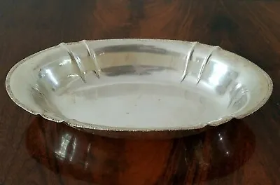 800  Crescent & Crown  Silver Ornate Rim Oval Large Vegetable Bread Bowl • $359.99