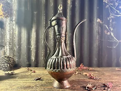 Old Dallah Coffee Pot Arabic Brass Copper Tin Coffee Pot Coffee Gifts Islamic • $61