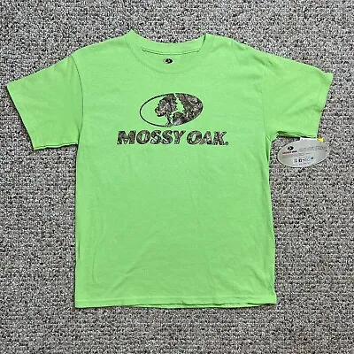 New Mossy Oak Youth Kids T-shirt Neon Safety Green Camo Size Youth M 100% Cotton • $7.80