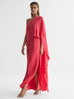 Reiss Womens CORAL JORDYN OFF-SHOULDER CAPE MAXI DRESS UK Size 6-14 • £129.99