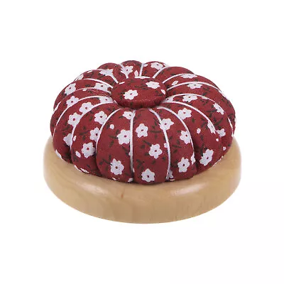 Magnetic Pin Cushions Wooden Base Sewing Needle Holder Red White Black • $8.61