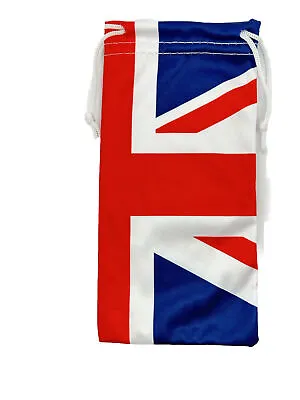 UNION JACK Microfiber Drawstring Eyeglasses & Sunglasses Pouch Bag Case: Qty 1 • $8.99