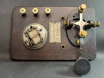 Signal Electric  RAILROAD TELEGRAPH MORSE CODE KEY & SOUNDER ON BOARD L@@K!! • $38.96