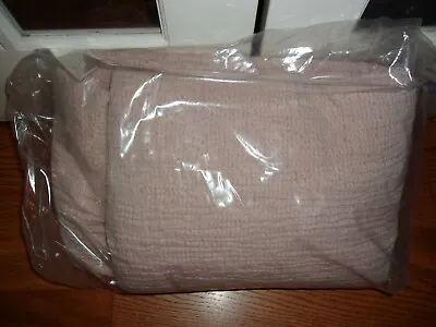 Company Store Bryon Yarn Dyed Blush Pink Matelasse Queen Duvet Cover Only • $89.99
