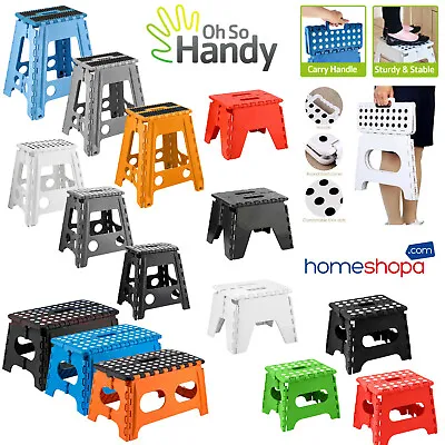 £12.95 • Buy Folding Step Stool Plastic Heavy Duty Multi Purpose Easy Foldable Home Kitchen