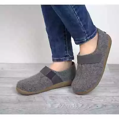 Sanita Slate Boiled Wool Strap Varde Comfort Casual Unisex Slipper Shoe W6.5/7 • $64.99