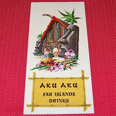 $210 • Buy Aku Aku Original Vintage Bar Menu Tiki Mug Photos Far East Drinks Las Vegas, Nv