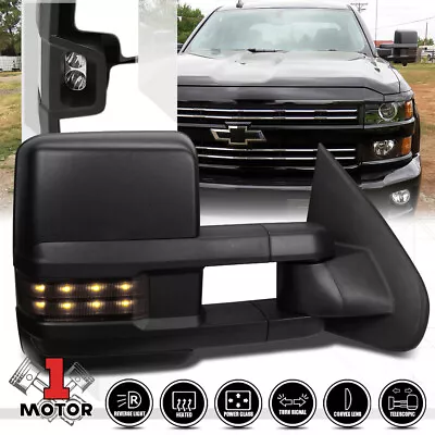 Passenger Side Power+Heated LED Signal Towing Mirror For 14-18 Silverado/Sierra • $90.89