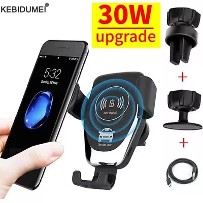 30W Magnetic Wireless Charger Car Air Vent Stand Phone Holder Car Fast Charging • $20