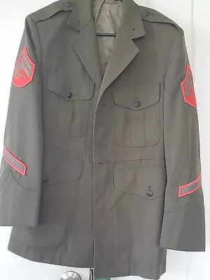 Marines USMC Green Military Sz 41S  Mens Dress Service Wool Uniform Jacket • $34