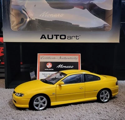 $600 • Buy 1:18 Autoart Holden V2 Monaro CV8 Series 2 In Devil Yellow With Black Trim