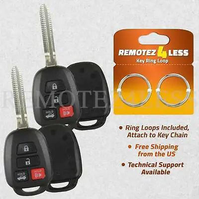 2 For 2012 2013 2014 2015 2016 Toyota Camry Remote Shell Case Car Key Fob Cover • $7.95