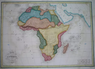 1838 Original Map Africa Kenya Rhodesia Uganda Tunisia Morocco Nigeria Congo • £36.15