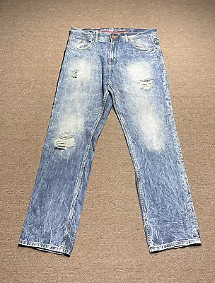 Jordan Craig Jeans Mens 36 Straight Leg Blue White Denim Streetwear 36x34 • $28.95