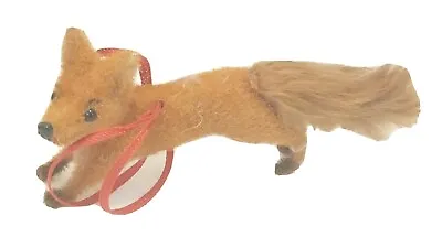 $25 • Buy Vintage Wagner Kunstlerschutz Flocked Fox Figure Ornament  