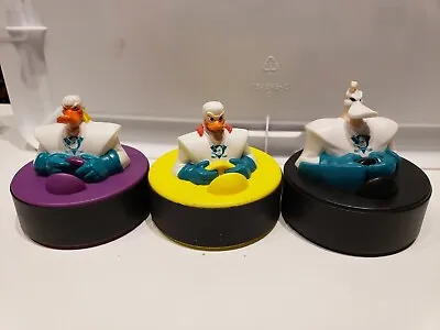 VINTAGE 1997 Disney Mighty Ducks Hockey Puck Collectible Toy Set Of 3(d) • $11.99