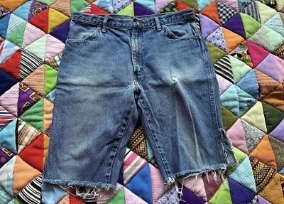 Vintage Distressed Rustler Cutoff Jean Shorts 34 • $19