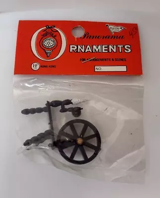 Vintage Dollhouse Miniatures Weavers Wheel Spindle Black Panorama Ornaments NEW • $11.69