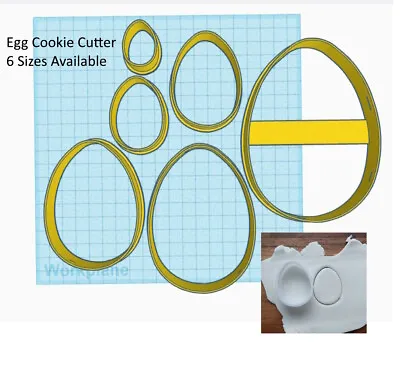 Egg Oval Easter Cookie Cutter Tall Biscuit Dough Pastry Fondant 6 Sizes Avail • £3.35