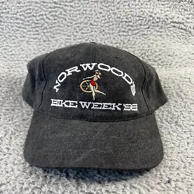 Vintage Norwoods Bike Week Hat Gray Embroidered Sailor Lady New Smyrna Beach 90s • $28.83