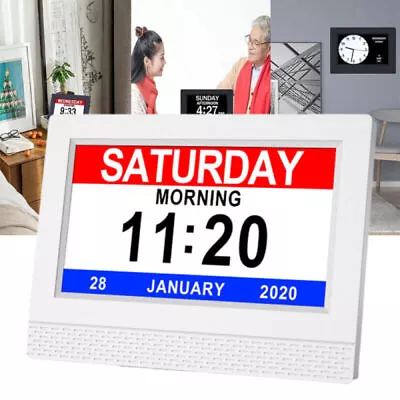 2024 NEW LCD Digital Alarm Clock Calendar Datetime Memory Loss Dementia Elderly • £33.49