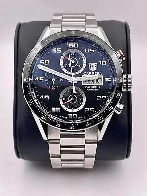 Tag Heuer Carrera Calibre 16 Cv2a1r 43mm Day Date Chronograph Valjoux 7750 Watch • $2579