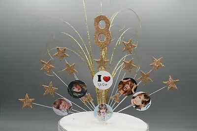 Taylor Swift Glittered Cake Topper Decoration Stars On Wires Any Age/Colour 001 • £14.99