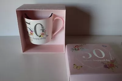 £5 • Buy 50th Birthday Mug In A Box New