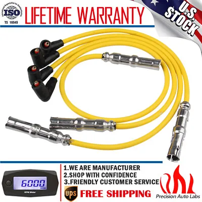 $20.59 • Buy Set Of 4 Spark Plug Wire For VW Beetle Bora Golf City Jetta 2.0L Sohc 27855 8mm
