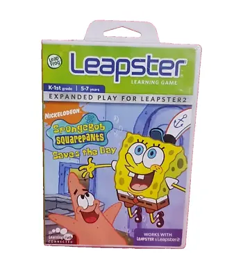 SpongeBob SquarePants Saves The Day LeapFrog Plays Leapster 1 & 2 Kids Game  • $19.99