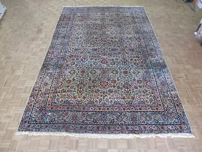 9'7 X 15 Hand Knotted Ivory Persian Fine Antique Kerman Oriental Rug G2851 • $7266.60