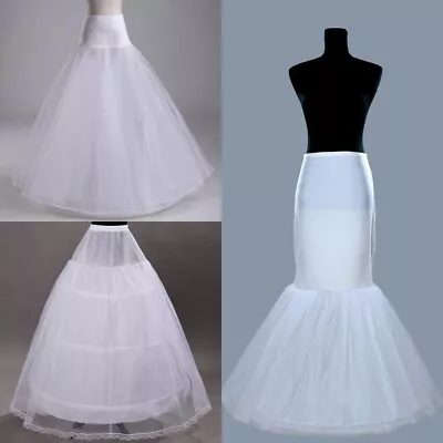 3 Hoop 1HOOP A-Line Mermaid Petticoat Crinoline Bride Slips Underskirt Plus Size • £19.19