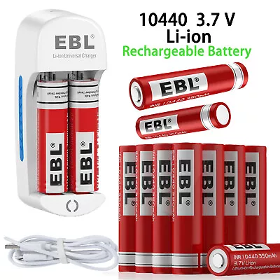 EBL 3.7V 10440 Lithium-ion Rechargeable Batteries Or Charger Kit For Flashlight • $11.19