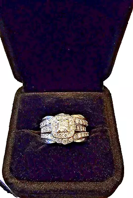 Diamond Engagement Ring And Two Matching Diamond Wedding Bands • $2100