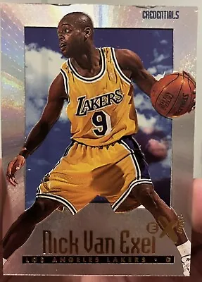 1996 E-x2000 Credentials #33 Nick Van Exel- 162/499- Los Angeles Lakers • $79